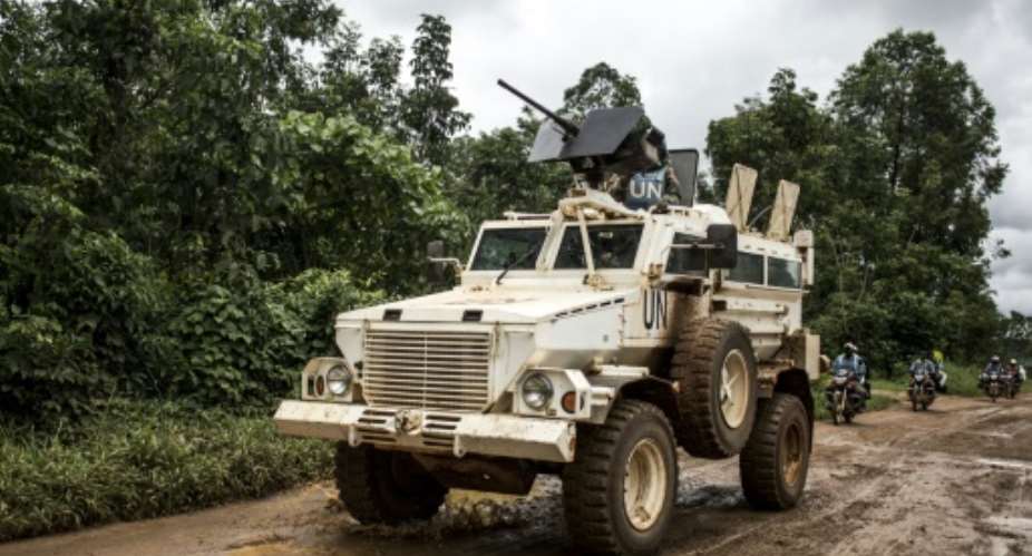 UN peacekeepers have been stationed in DR Congo for 20 years.  By John WESSELS (AFP/File)