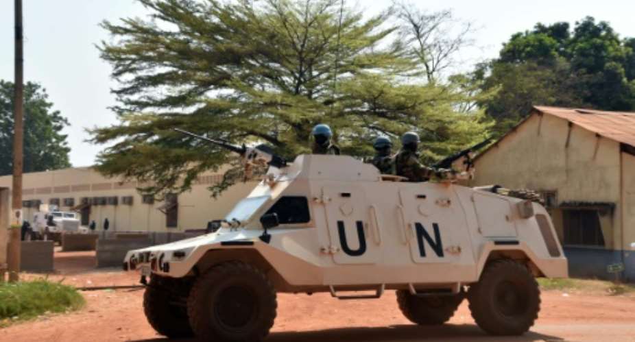 UN soldiers patrol in the northern Malian city of Kidal on July 27, 2013.  By Kenzo Tribouillard AFPFile