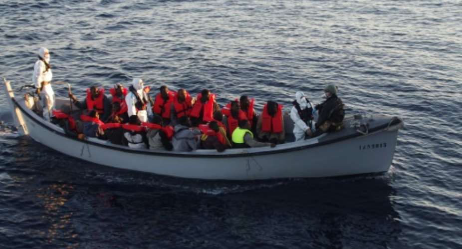 The Italian Navy has already rescued thousands of migrants whose vessels sank while they attempted to cross the Mediterranean Sea from Libya.  By Handout Italian NavyAFPFile