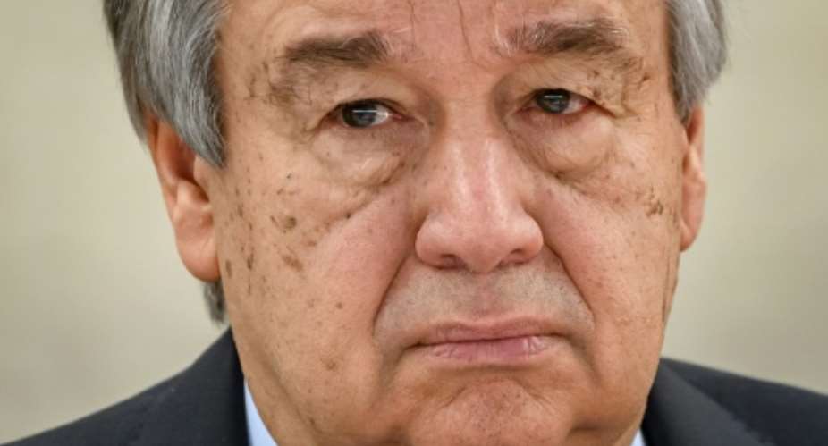 UN Secretary-General Antonio Guterres issued a stark warning about the coronavirus threat to the world.  By Fabrice COFFRINI AFPFile