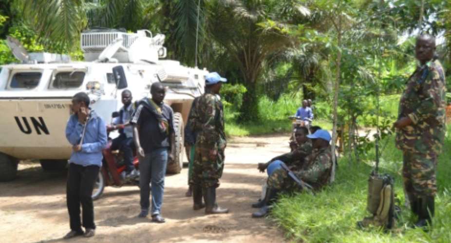 The UN last year had announced plans to root out the FDLR but these went awry as differences emerged between the 20,000-strong MONUSCO force pictured and Kinshasa.  By Kudra Maliro AFPFile