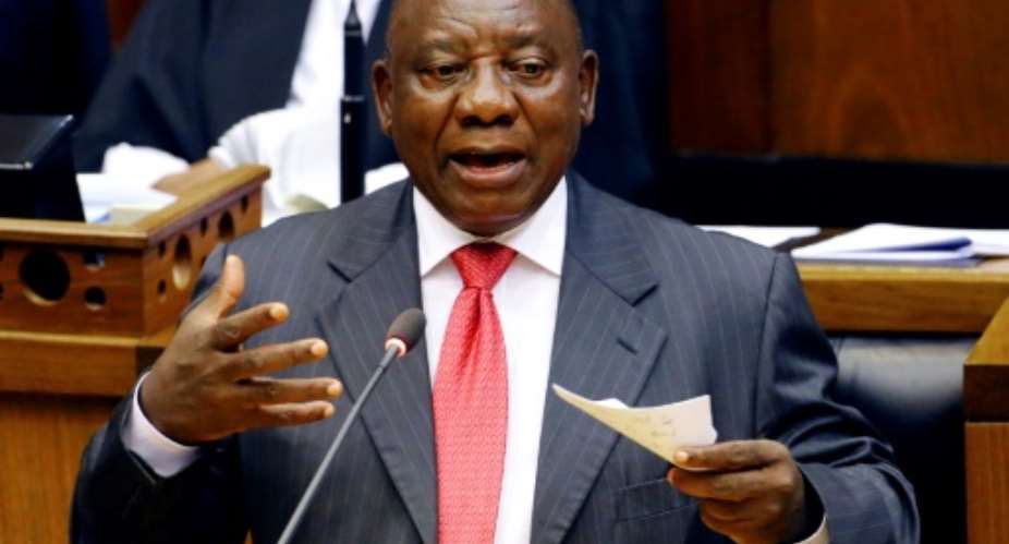 Under fire: Ramaphosa.  By MIKE HUTCHINGS POOLAFP
