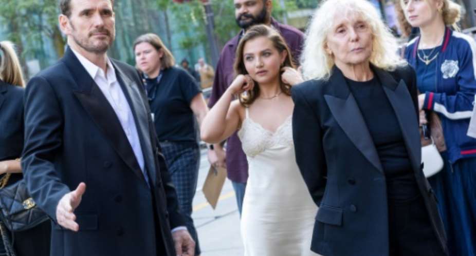 US actor Matt Dillon, English actress Mia McKenna-Bruce and French director Claire Denis at the world premiere of The Fence at the Toronto International Film Festival.  By VALERIE MACON (AFP)
