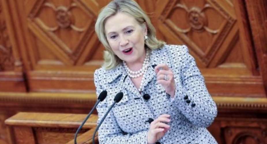 Clinton warned against any one party or ideology hijacking the democratic transition in Egypt.  By Attila Kisbenedek (AFP)