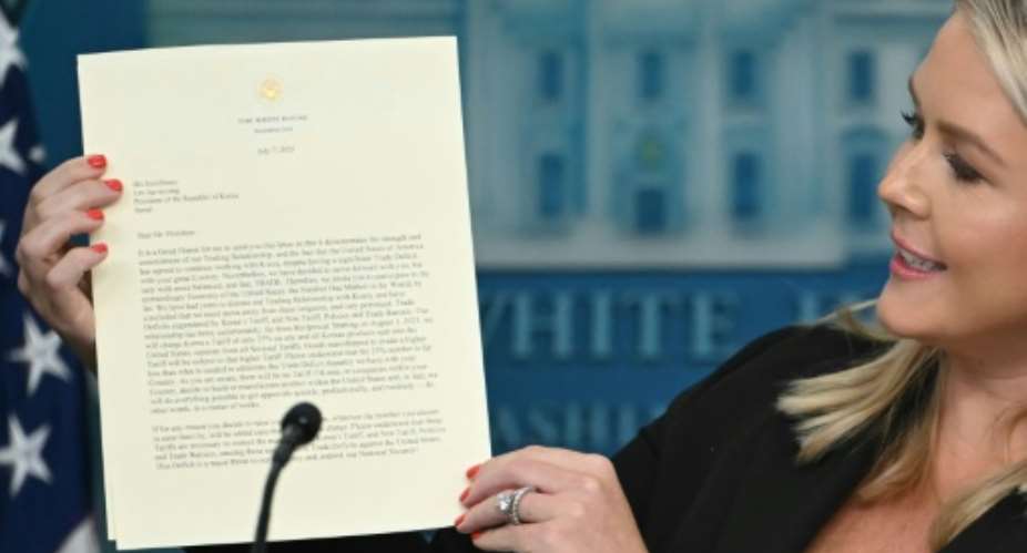 US President Donald Trump issued letters to over a dozen trading partners, including Japan and South Korea, informing them of higher tariff rates.  By ANDREW CABALLERO-REYNOLDS (AFP)