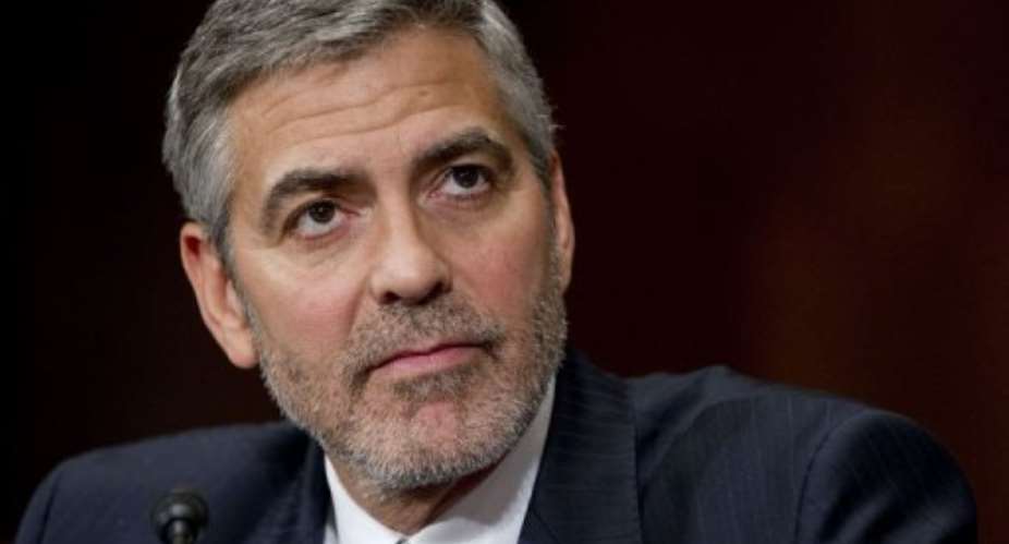 US actor George Clooney testifies on Sudan and South Sudan before the Senate Foreign Relations Committee.  By Saul Loeb AFP