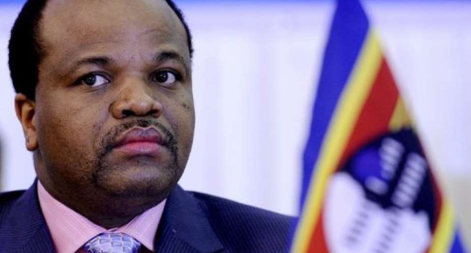 Swazilands King Mswati III.  By Stephane de Sakutin (AFP/File)