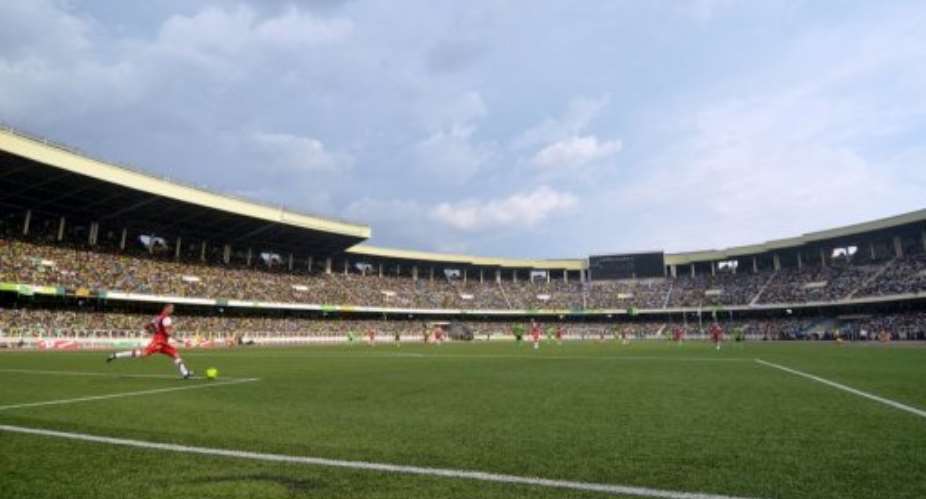 File photo of the Kinshasa stadium in DR Congo during a CAF Champions League game on April 8, 2012.  By Junior D. Kannah (AFP/File)