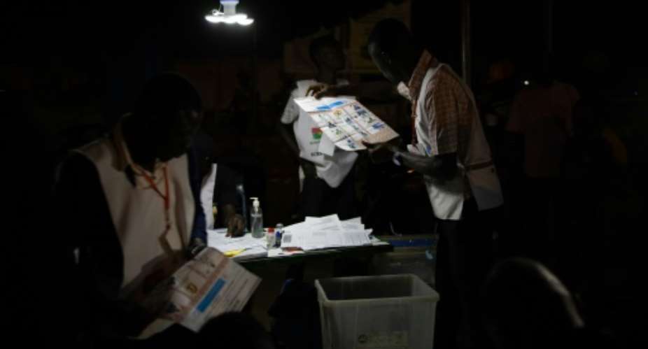 Vote counting began late Sunday.  By OLYMPIA DE MAISMONT AFP