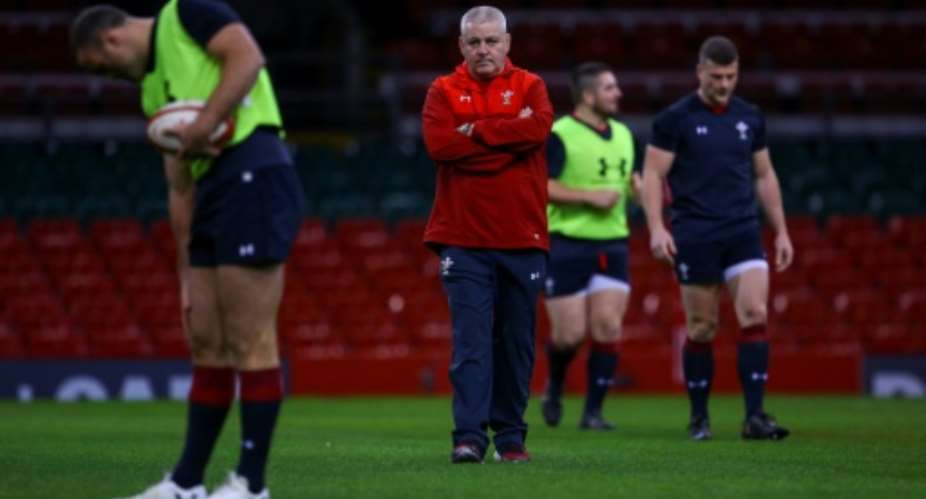 Wales' head coach Warren Gatland attends a team training session in Cardiff, south Wales, in 2017.  By Geoff CADDICK AFPFile