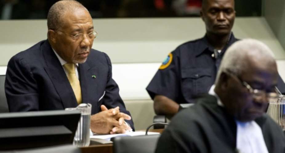 Warlord-turned-president Charles Taylor is serving a 50-year jail sentence for war crimes.  By Koen van Weel (POOL/AFP/File)
