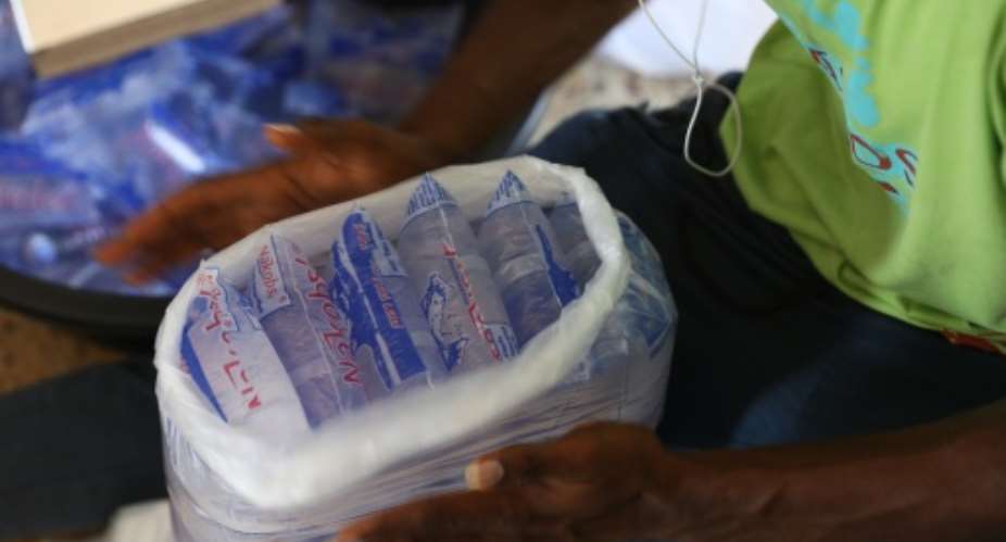 Water sachets are sold in a number of African countries.  By Nipah Dennis (AFP/File)