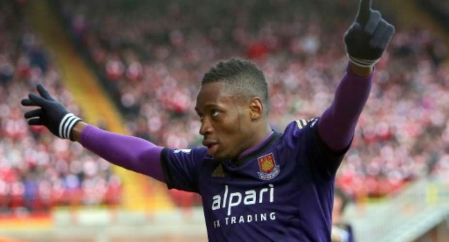 West Ham United striker Diafra Sakho joined the club from French side Metz in 2014.  By Geoff Caddick AFPFile