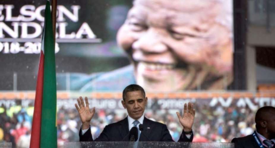 When Nelson Mandela died in 2013, then US president Barack Obama gave a speech saying the anti-apartheid icon made him want to be a better man.  By BRENDAN SMIALOWSKI AFPFile