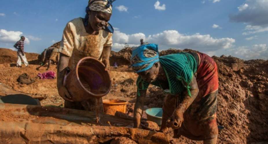 While some traders have paid up to 34 a gram, panning for gold is backbreaking work with no guarantee of success.  By AMOS GUMULIRA AFP