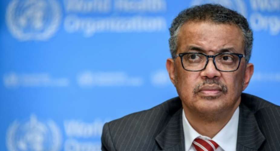 WHO head Tedros Adhanom Ghebreyesus, pictured, has been accused by Ethiopia's army chief of trying to get weapons for the dissident Tigray region.  By Fabrice COFFRINI AFPFile