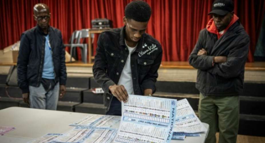 With more than 55 percent of votes in Wednesday's general election counted, the ANC was leading but with a score of 42 percent -- well below the 57 percent it won in 2019.  By Michele SPATARI (AFP)