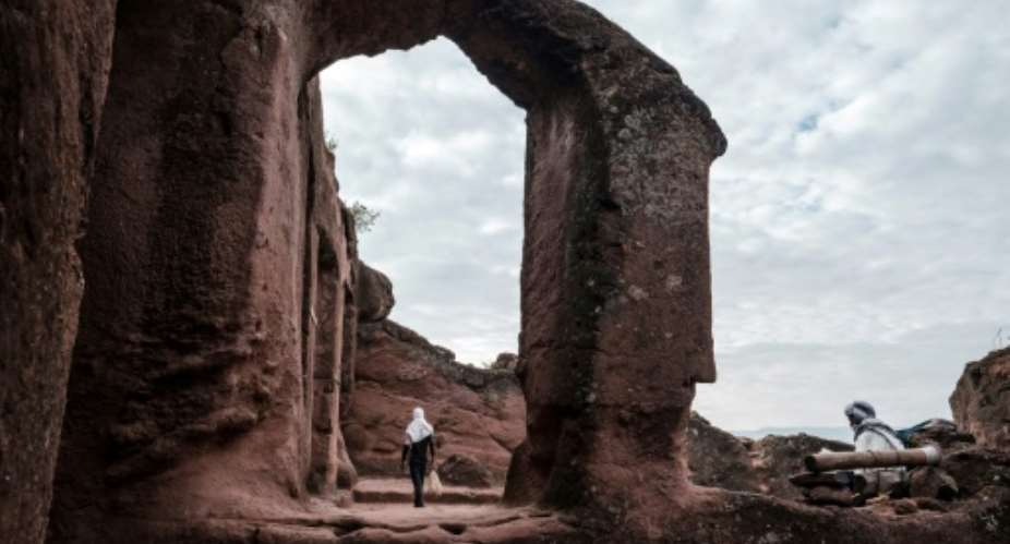 World heritage: The church of St. Mercurius is one of Lalibela's rock-hewn treasures 2019 file picture.  By EDUARDO SOTERAS AFPFile