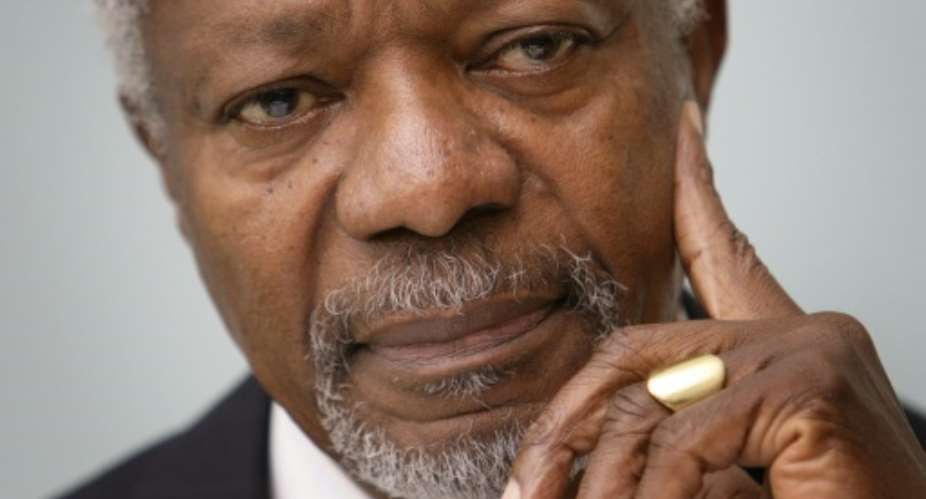 World leaders have expressed their sadness at the death of former United Nations Secretary General and Nobel Peace Prize laureate Kofi Annan.  By Fabrice COFFRINI AFPFile