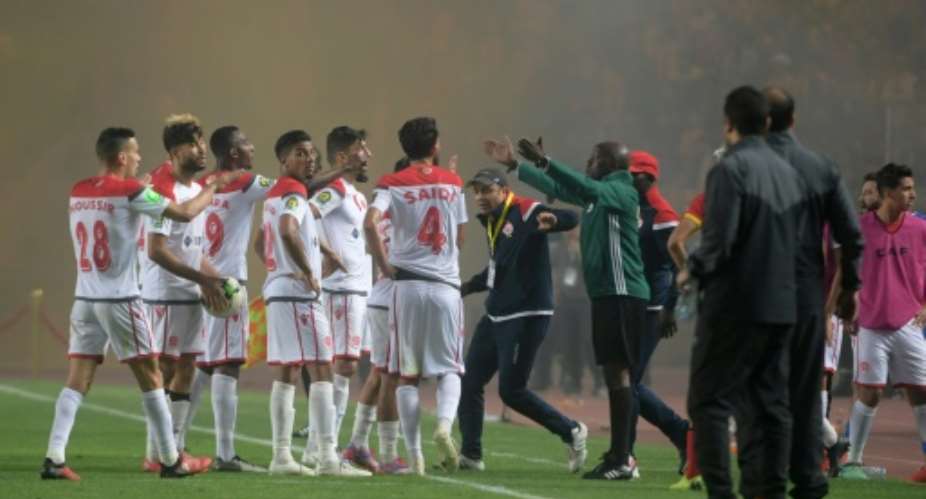 Wydad refused to continue playing after a second-half equaliser was disallowed.  By FETHI BELAID AFPFile