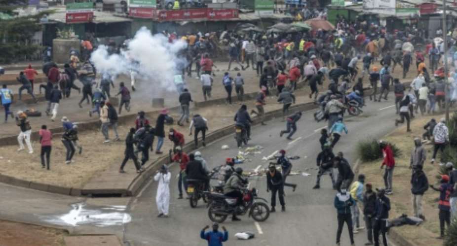 Young Kenyans are protesting over economic stagnation, corruption and police brutality.  By SIMON MAINA (AFP)