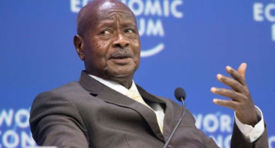 Yoweri Musevenis genial demeanour and penchant for folksy parables belie a past as a wily guerilla fighter and ruthless political survivor.  By RODGER BOSCH (AFP/File)
