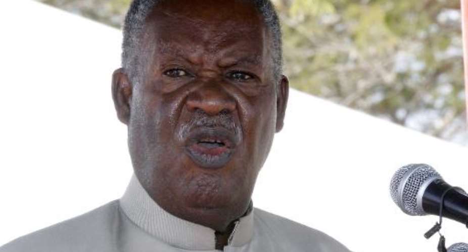 Zambia President Michael Sata delivers a speech on May 17, 2013 in Chongwe.  By Chibala Zulu AFPFile