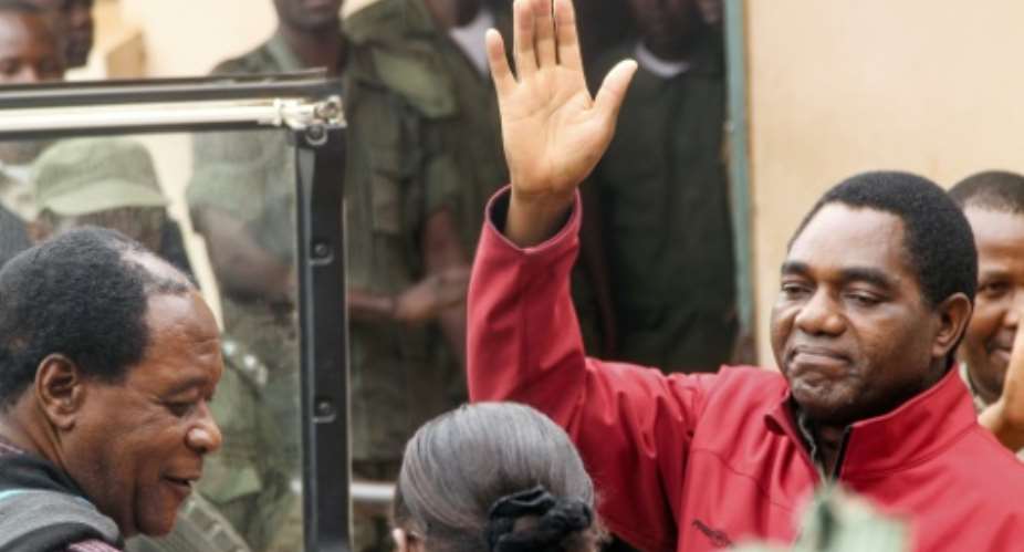 Zambian opposition leader Hakainde Hichilema faces a treason trial in the High court.  By DAWOOD SALIM AFPFile