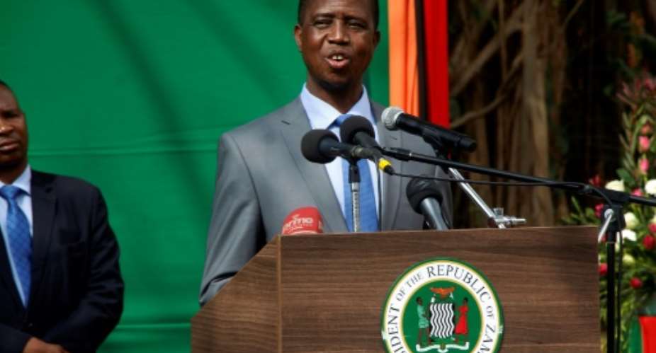 Zambian President Edgar Lungu has said he will seek a fresh five-year term in 2021, prompting opposition parties to block him.  By DAWOOD SALIM AFPFile