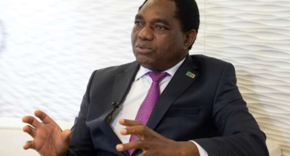 Zambian President Hakainde Hichilema urged official and private creditors to meet to resolve the impasse over a debt deal.  By Geoffroy Van der Hasselt AFPFile