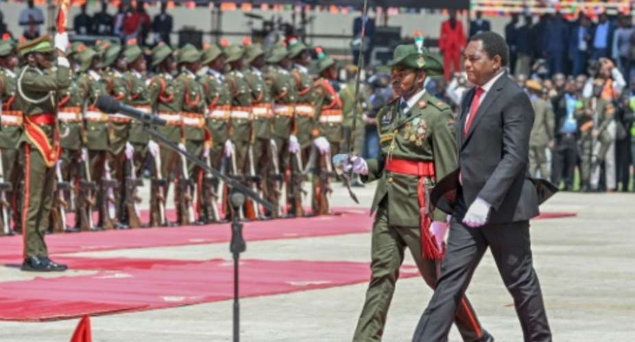 Zambian President Hakainde Hichilema was sworn into office for a second term this month.  By Noel SICHALWE (AFP/File)