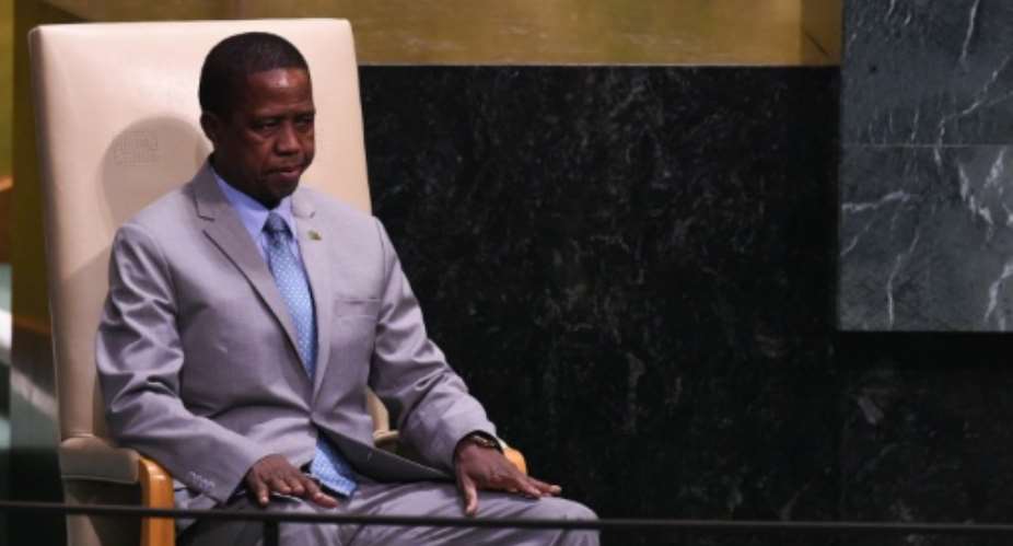 Zambias former president Edgar Lungu had been receiving medical treatment in a clinic in South Africa.  By Bryan R. Smith (AFP)