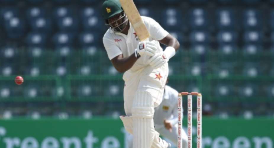 Zimbabwe batsman Hamilton Masakadza went into tea on day one of the second Test against West Indies in Bulawayo on 93.  By Ishara S. KODIKARA AFPFile
