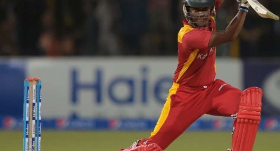 Zimbabwe's Chamu Chibhabha, in action on May 31, 2015, hit 53 as Zimbabwe beat Afghanistan in an ODI.  By Aamir Qureshi AFPFile