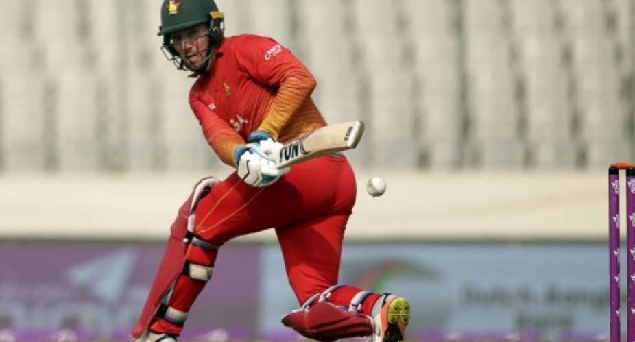 Zimbabwe cricketer Brendan Taylor, pictured in action in January 2018, led the Africans to 333-5 from their 50 overs with his ninth ODI hundred.  By  AFPFile