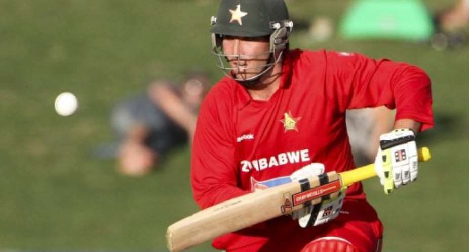 Zimbabwe cricket captain Brendan Taylor.  By John Cowpland AFPFile