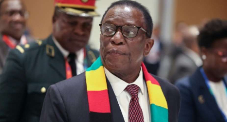 Zimbabwes ruling Zanu-PF party has decided that President Emmerson Mnangagwa should stay in office beyond the end of his second term.  By Ludovic MARIN (AFP/File)