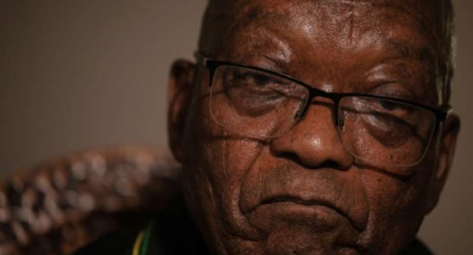 Zuma addressed the media on Sunday in his home in Nkandla, KwaZulu-Natal province as the deadline for his incarceration neared.  By Emmanuel Croset AFPFile