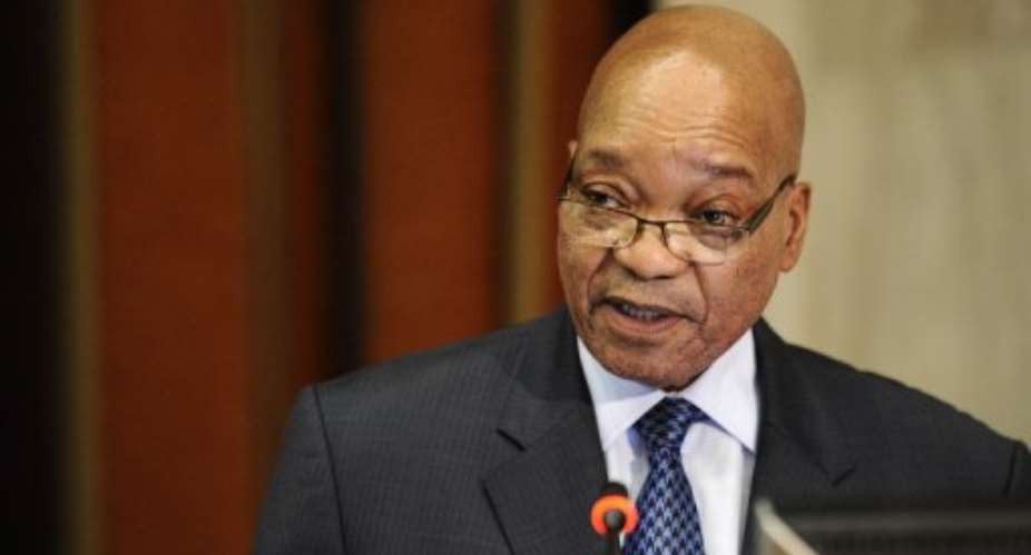 President Jacob Zuma.  By Stephane de Sakutin AFPFile