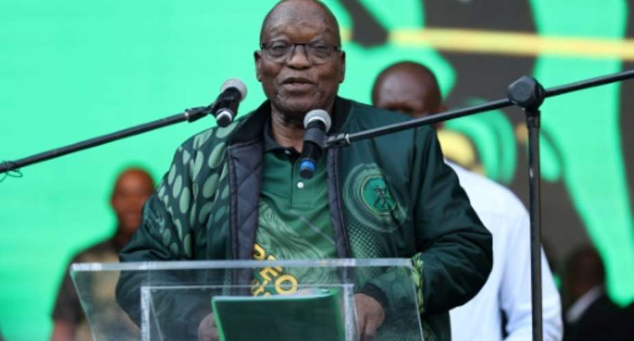 Zuma has formed the uMkhonto weSizwe (MK) party in a bid to stage a comeback in Mays election.  By Phill Magakoe (AFP)