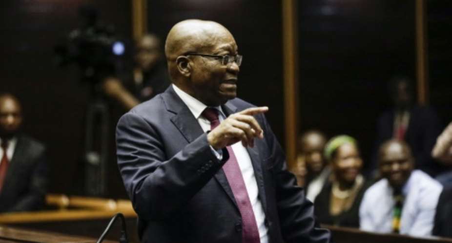 Zuma is accused of taking a rakeoff from a 1999 arms deal with French giant Thales.  By MICHELE SPATARI POOLAFP