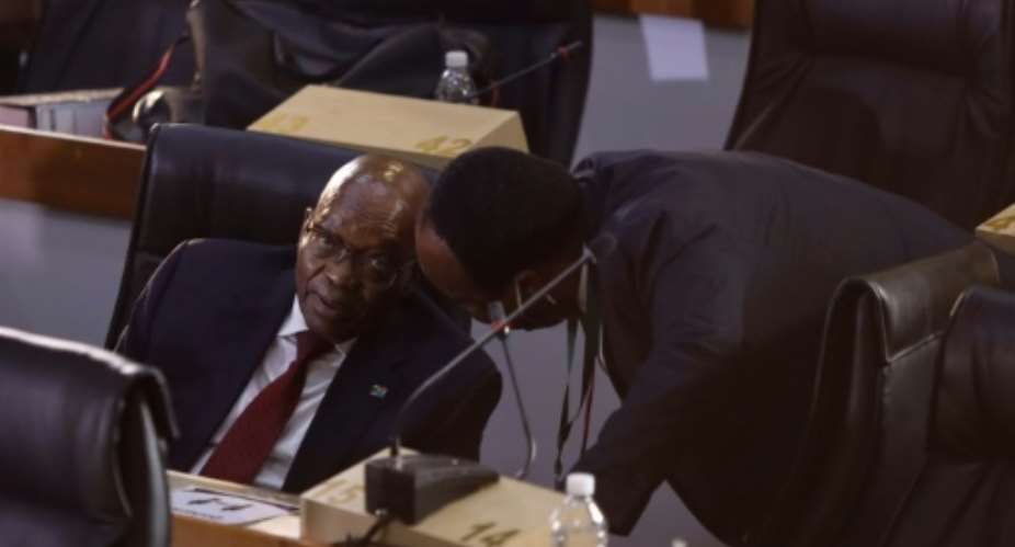 Zuma, pictured at his appearance before the commission last November.  By Guillem Sartorio AFP