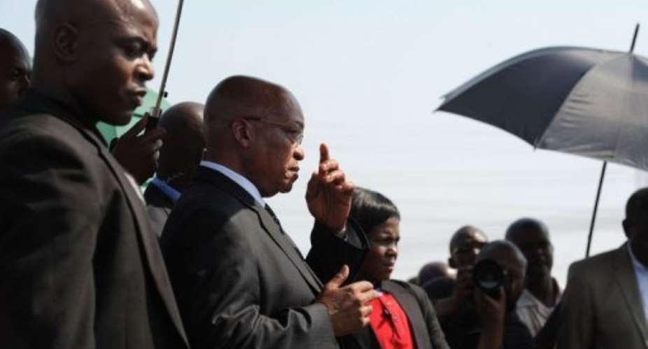 President Jacob Zuma denied claims the government gave the order to kill striking miners.  By  AFP