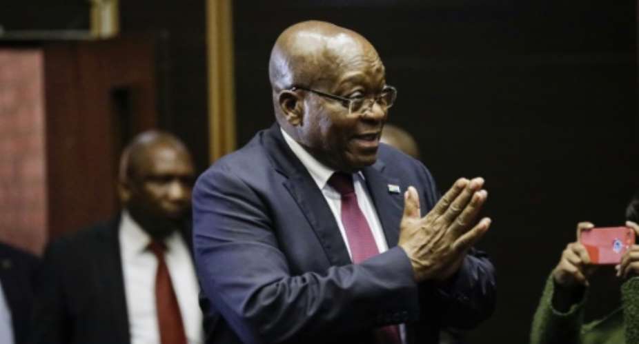 Zuma was forced to step down last year by the ruling African National Congress ANC party after a nine-year reign marked by corruption allegations anddwindling popularity.  By MICHELE SPATARI POOLAFP