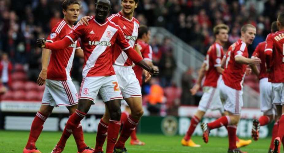Albert Adomah: Ghana attacker converts a spot kick but Middlesbrough suffer elimination from League Cup at Liverpool