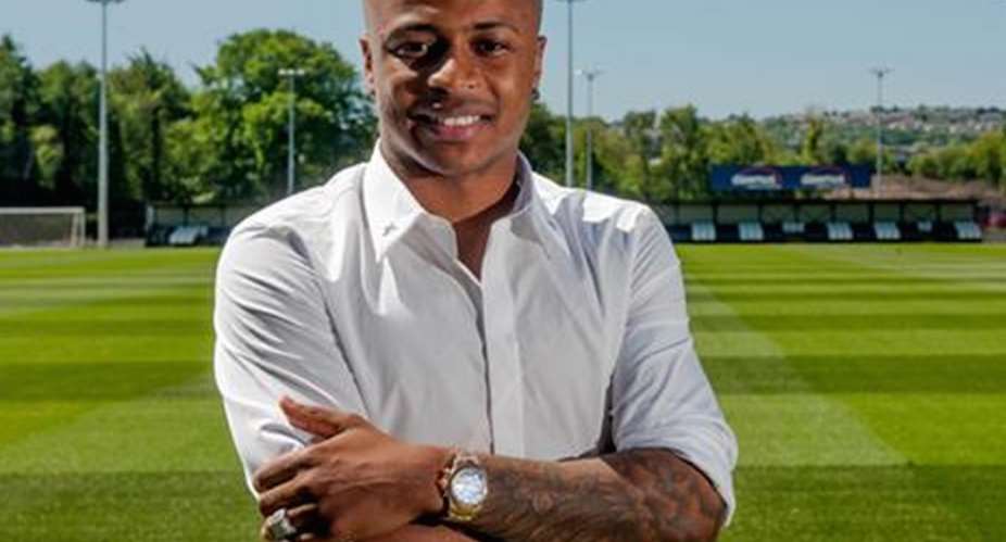 Andre Ayew at Swansea City after signing contract