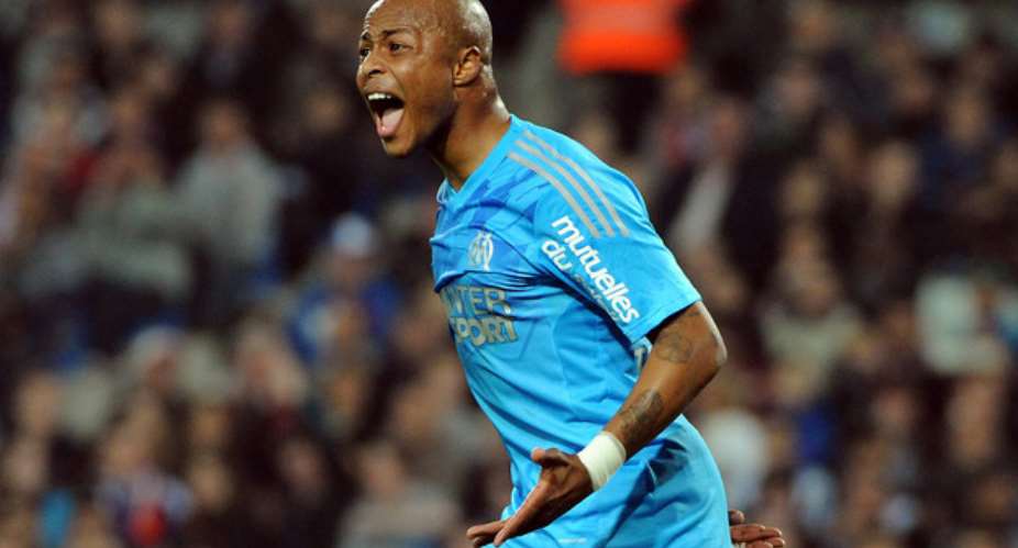 Andre Ayew was influential in Marseille's victory over Montpellier