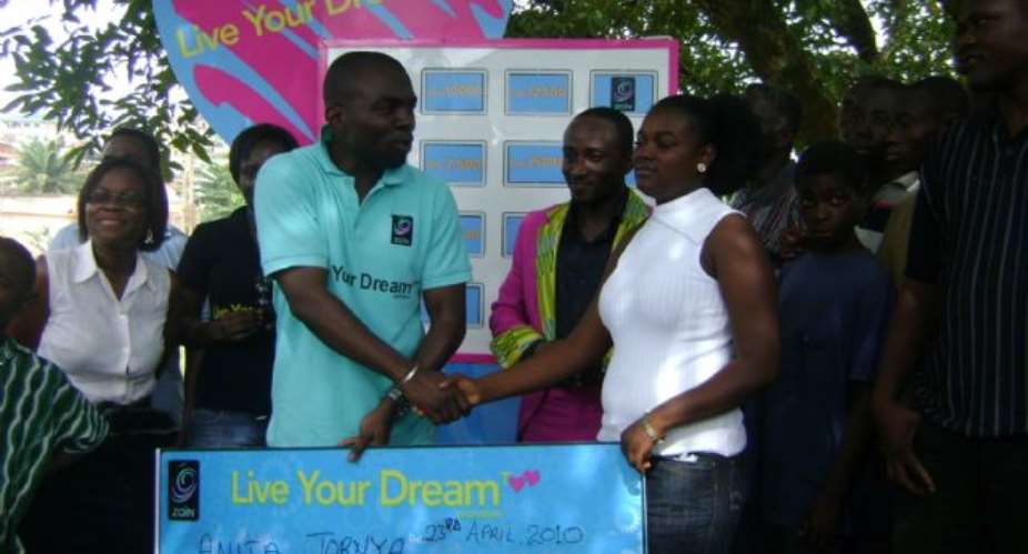 ANITA TORNYIE WINS GHC35,000 IN THE ZAIN LIVE YOUR DREAM TOO PROMOTION