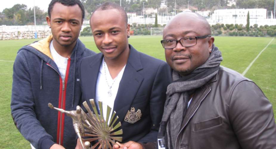Abedi Pele with sons-Dede Ayew-Jordan Ayew