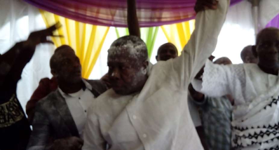 Shatta Wale's Father Installed As Ngleshie Amanfro Chief